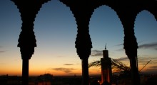 La médina de Meknès à la tombée de la nuit